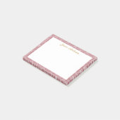 Vintage-Rococo-Blumen individuell personalisierter Post-it Klebezettel (angewinkelt)