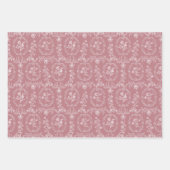 Vintage Rococo Flowers Floral Pattern Geschenkpapier Set (Vorderseite)