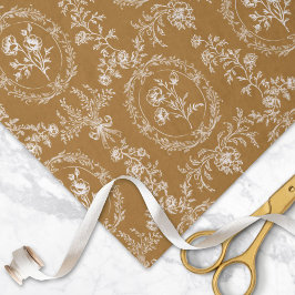 Vintage Rococo Flowers Floral Pattern Seidenpapier
