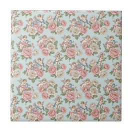 Vintage Rococo Revival Rose Garden Romantic Fliese