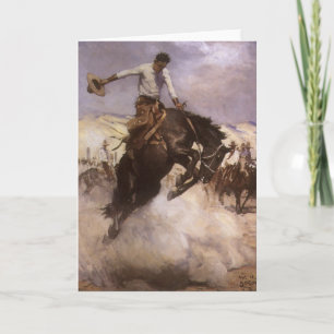 Vintage Rodeo Cowboy, Breezy Riding von WHD Koerne Karte