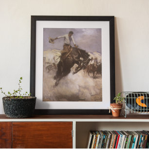 Vintage Rodeo Cowboy, Breezy Riding von WHD Koerne Poster