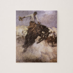 Vintage Rodeo Cowboy, Breezy Riding von WHD Koerne Puzzle