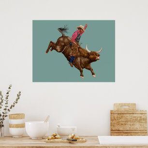 Vintage-Rodéo-Cowboy Poster