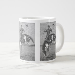 Vintage Rodeo Cowboys, Bucking Bronco von Remingto Jumbo-Tasse