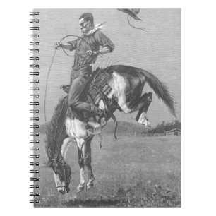 Vintage Rodeo Cowboys, Bucking Bronco von Remingto Notizblock