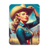 Vintage-Rodeo-Pin-up Magnet (Vertikal)