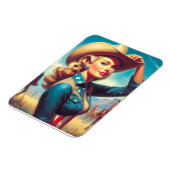Vintage-Rodeo-Pin-up Magnet (Linke Seite)