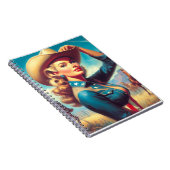 Vintage-Rodeo-Pin-up Notizblock (Rechte Seite)