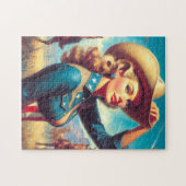 Vintage-Rodeo-Pin-up Puzzle (Horizontal)