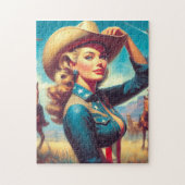 Vintage-Rodeo-Pin-up Puzzle (Vertikal)