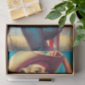 Vintage Rodeo Pin-up Seidenpapier (Geschenk)