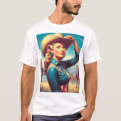 Vintage Rodeo Pin-up T-Shirt (Vorderseite)