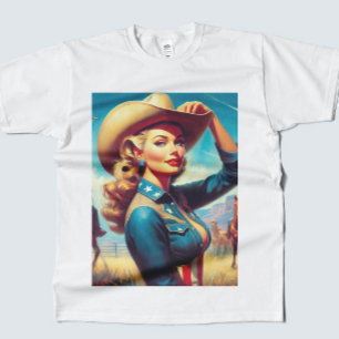 Vintage-Rodeo-Pin-up T-Shirt