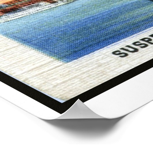 Vintage Roebling-Hängebrücke, Cincinnati, OH Poster (Ecke)