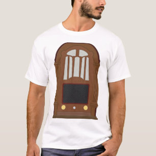 Vintage-Röhrenradio Antikes Holzstereo T-Shirt