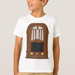 Vintage-Röhrenradio Antikes Holzstereo T-Shirt