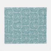 Vintage-Rokokoblumen Blumenmuster Personalisiert Fleecedecke (Vorderseite (Horizontal))