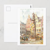 Vintage Roland Statue, Bremen, Germany Postkarte (Vorne/Hinten)