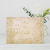 Vintage Rolle-Einladung Einladung (Stehend Vorderseite)