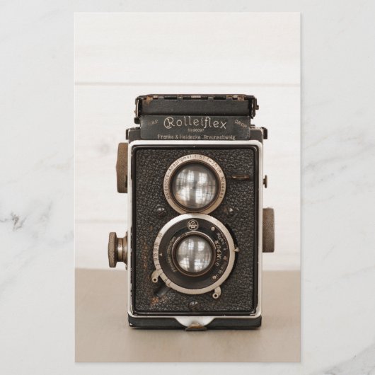 Vintage Rolleiflex Doppellinsekamera Briefpapier (Vorderseite)