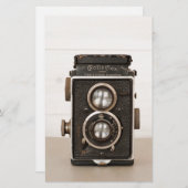 Vintage Rolleiflex Doppellinsekamera Briefpapier (Vorne/Hinten)