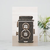 Vintage Rolleiflex Doppellinsekamera Briefpapier (Stehend Vorderseite)