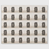 Vintage Rolleiflex Doppellinsekamera Geschenkpapier (Flach)