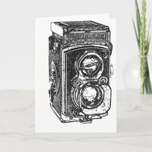 Vintage Rolleiflex-Kamera Karte (Vorderseite)