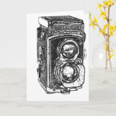 Vintage Rolleiflex-Kamera Karte (Gelbe Blume)