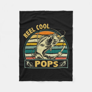 Vintage Rollen Coole Pop Fischen Tag der Väter für Fleecedecke