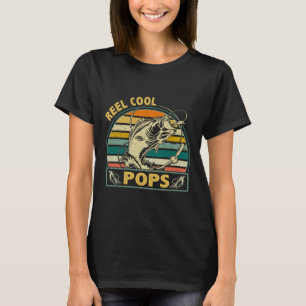 Vintage Rollen Coole Pop Fischen Tag der Väter für T-Shirt