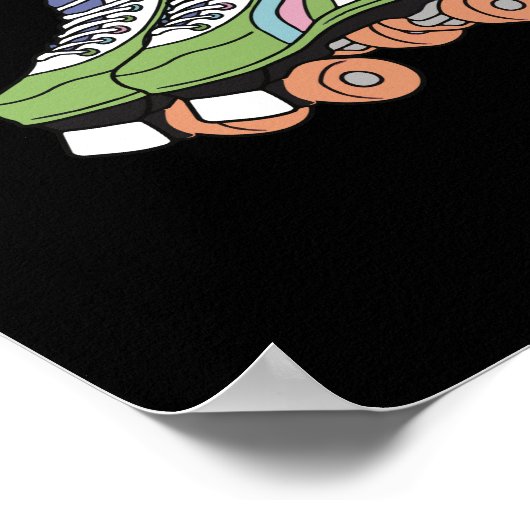 Vintage Roller Disco Poster (Ecke)