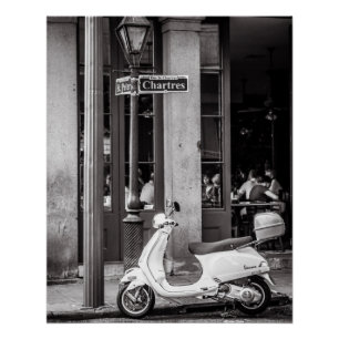 Vintage-Roller Perfektes Poster Paris Frankreich