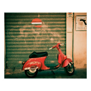 Vintage Roller Perfektes Poster Rom Italien