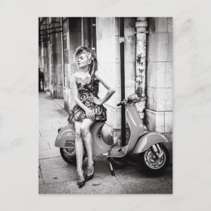 Vintage-Roller-Postkarte Alter Roller Paris Postkarte