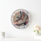 Vintage Roller-Skate Große Wanduhr (Zuhause)