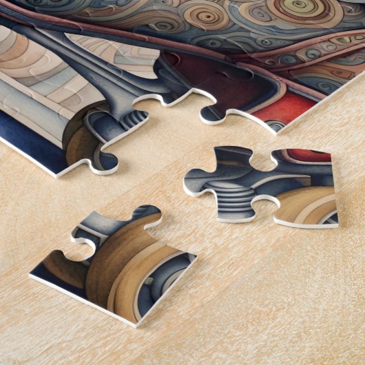 Vintage Roller Skate Kunst. Puzzle (Seite)