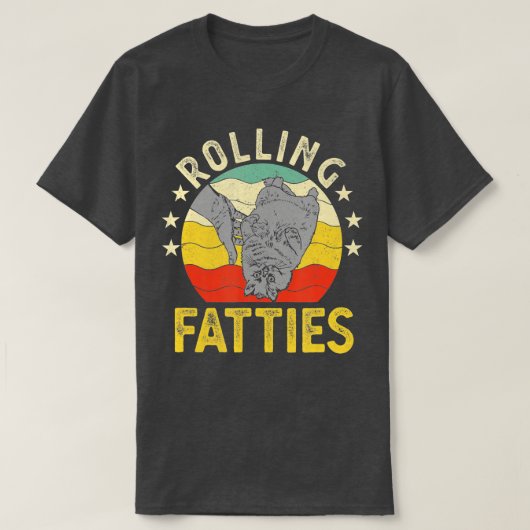 Vintage Rollfatties Katzenkatze Retro Kitty Kitten T-Shirt (Design vorne)