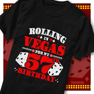 Vintage Rolling In Vegas 57. Geburtstagsfeier T-Shirt