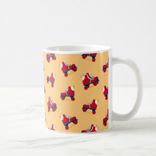 Vintage-Rollschuh-Muster Kaffeetasse