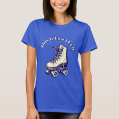 Vintage-Rollschuh-Vorlage T-Shirt (Vorderseite)