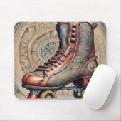 Vintage-Rollschuhe Mousepad (Mit Mouse)