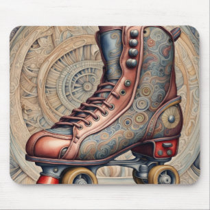 Vintage-Rollschuhe Mousepad
