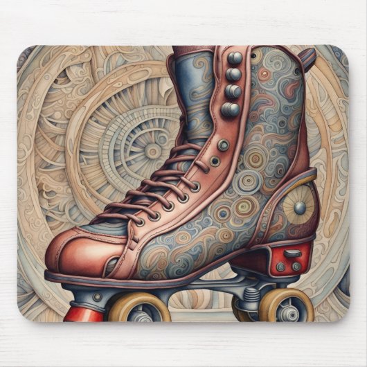 Vintage-Rollschuhe Mousepad (Vorne)