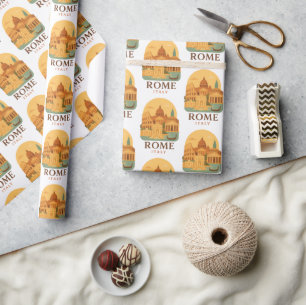 Vintage Rom Italien Geschenkpapier – Retro Reise