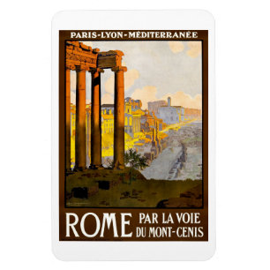 Vintage Rom Italien oder Roma Italia Reiseposter, Magnet