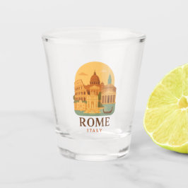 Vintage Rom Italien Shotglas – Retro Colosseum Schnapsglas