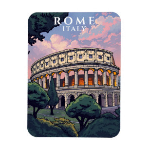 Vintage Rom Italien Souvenir Klassisches Kolosseum Magnet