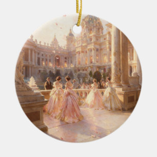 Vintage Rom Palast-Ballschmuck   Klassisches Europ Keramik Ornament
